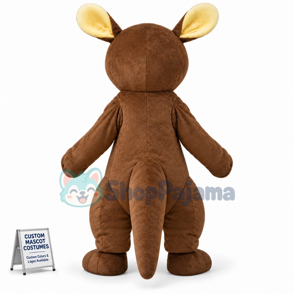 Brown & Yellow Kangaroo Mascot Costume