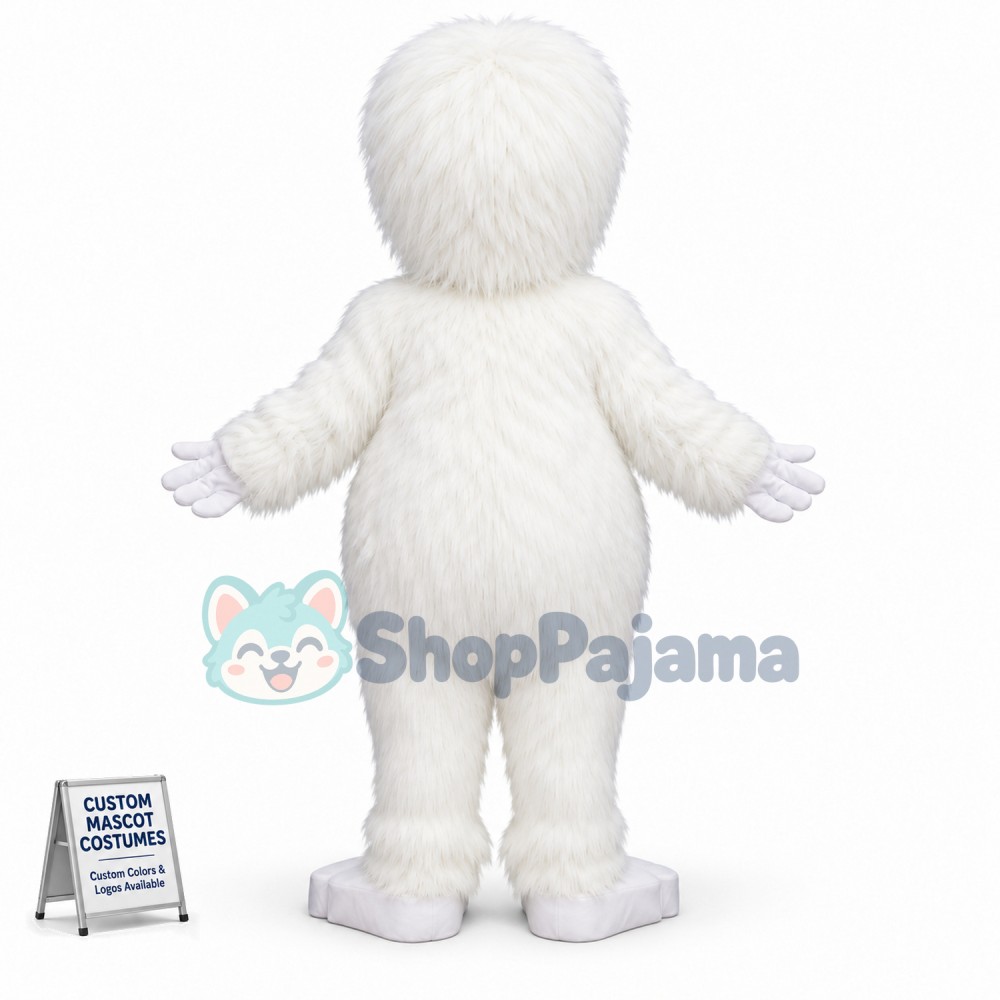 White Yeti Mascot Costume