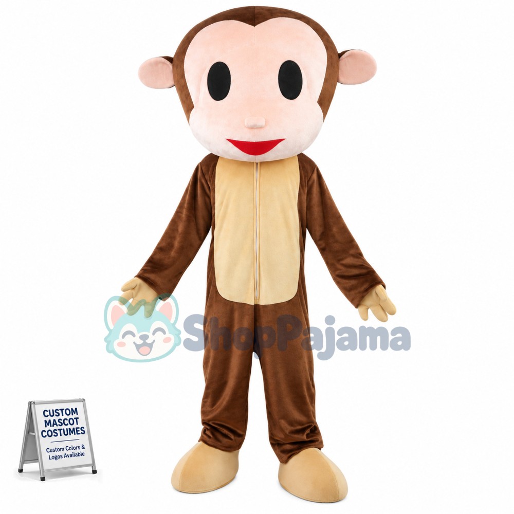 Big Head Monkey Mascot Costume