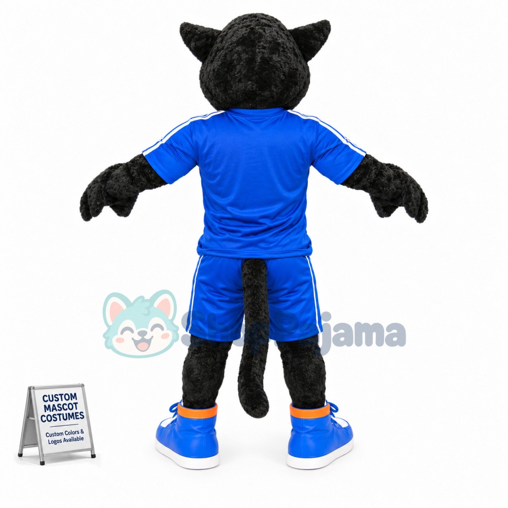  Black Sport Panther Mascot Costume