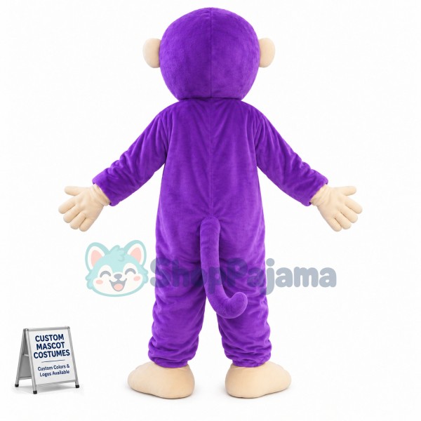 Adult Purple Gorilla Mascot Costume