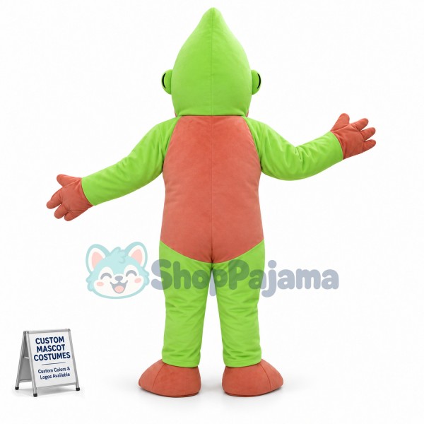 Green and Brown Chimpanzee Mascot Costume