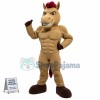 Brown Power Mustang Mascot Costume