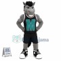 Grey Power Mustang Mascot Costume