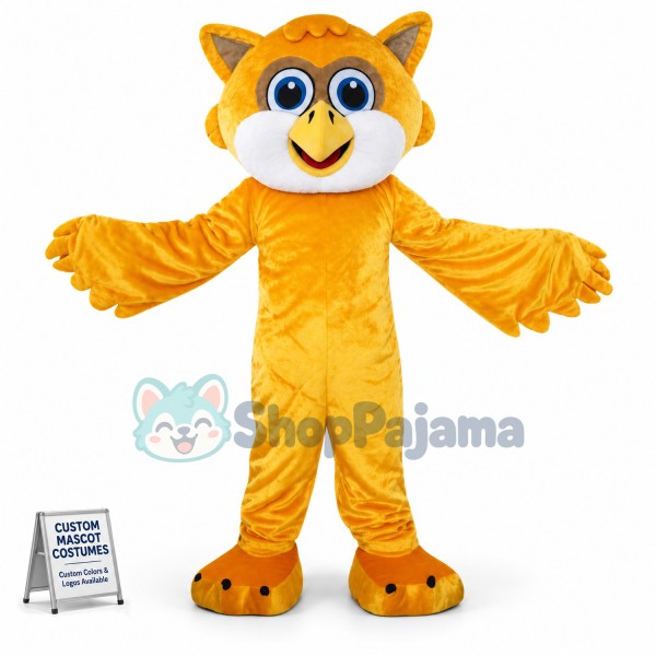 Yellow Owl Mascot Costume