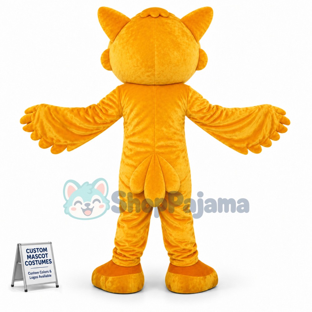 Yellow Owl Mascot Costume