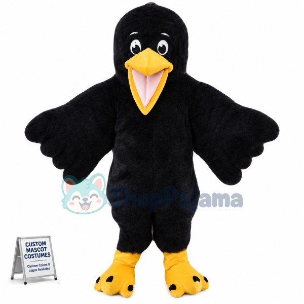 Black Bird Mascot Costume 