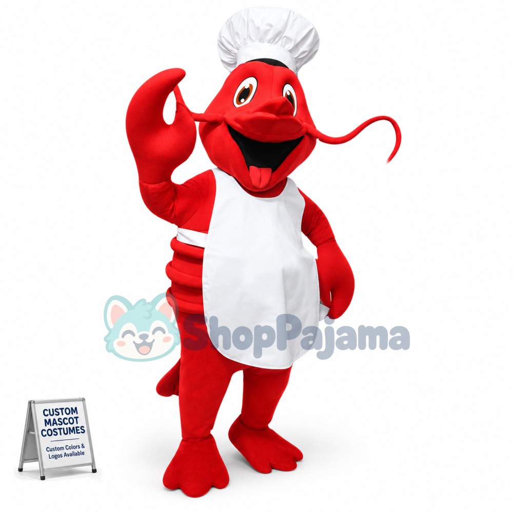 Chef Lobster Mascot Costume