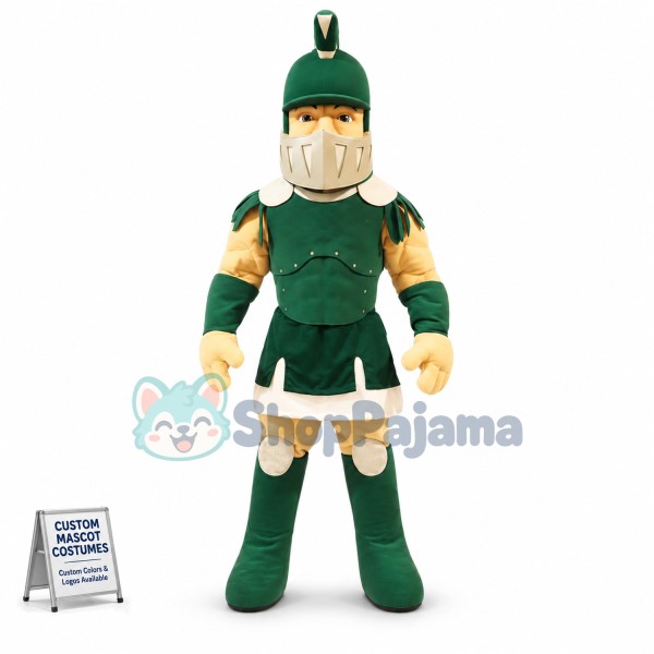 Green Spartan Titan Trojan Mascot Costume