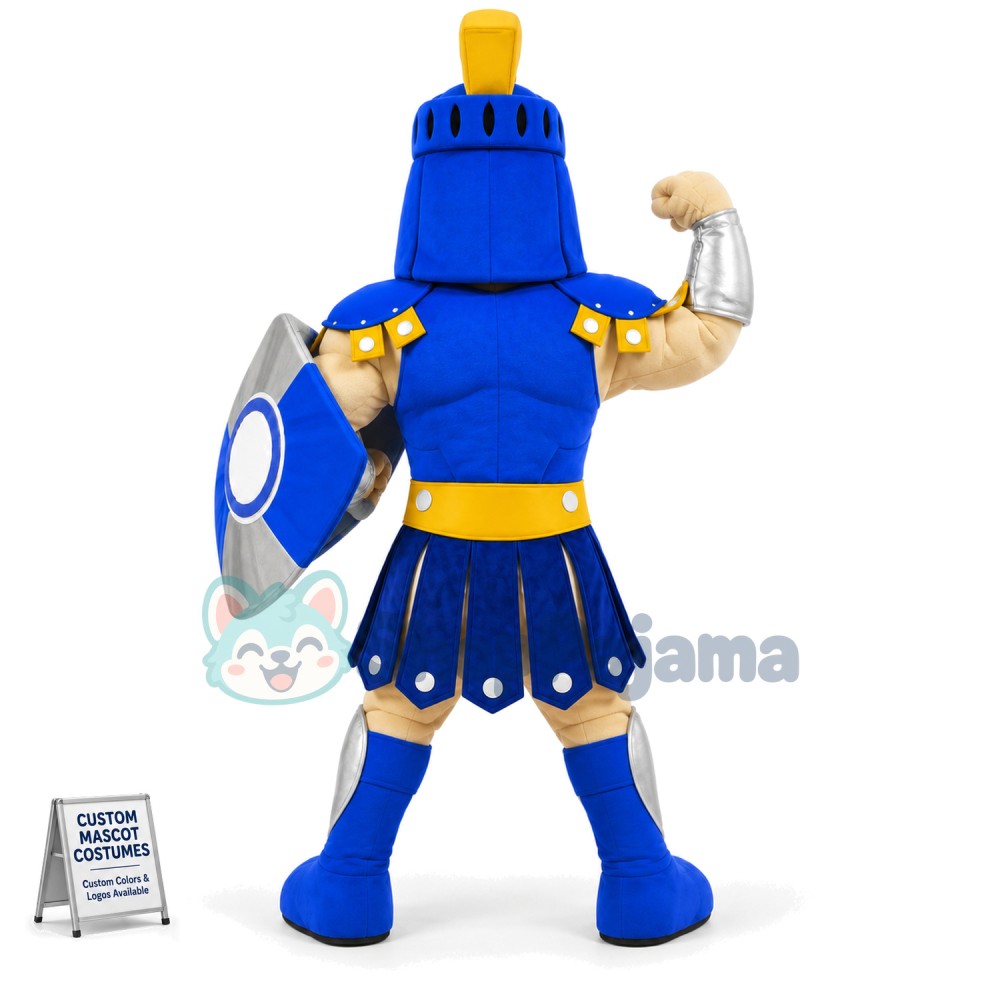 Blue Spartan Titan Trojan Mascot Costume