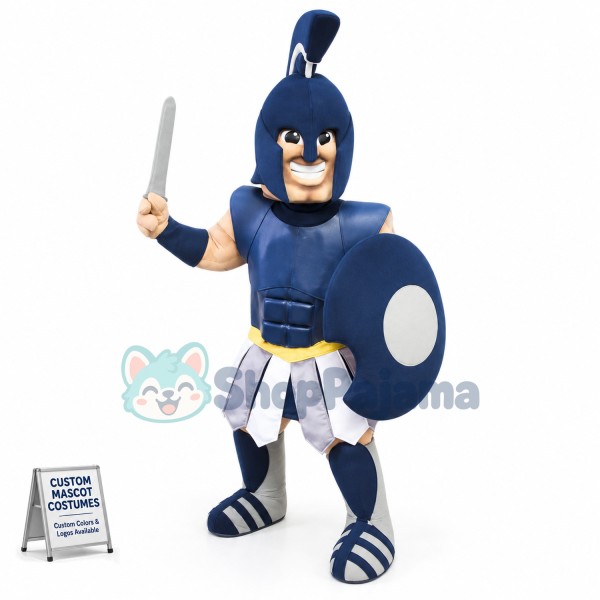 Happy Spartan Titan Trojan Mascot Costume