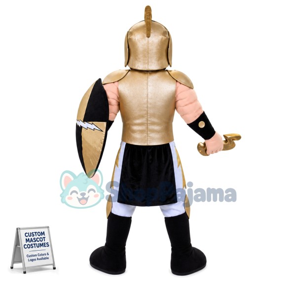 Golden Spartan Titan Trojan Mascot Costume
