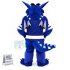 Blue Happy Dragon Mascot Costume
