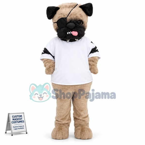 Ugly Pug Dog Mascot Costume