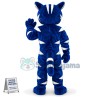 Blue & White Wild Cat Mascot Costume