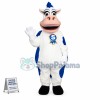 Blue & White Cow Mascot Costume