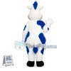Blue & White Cow Mascot Costume