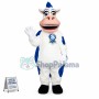 Blue & White Cow Mascot Costume