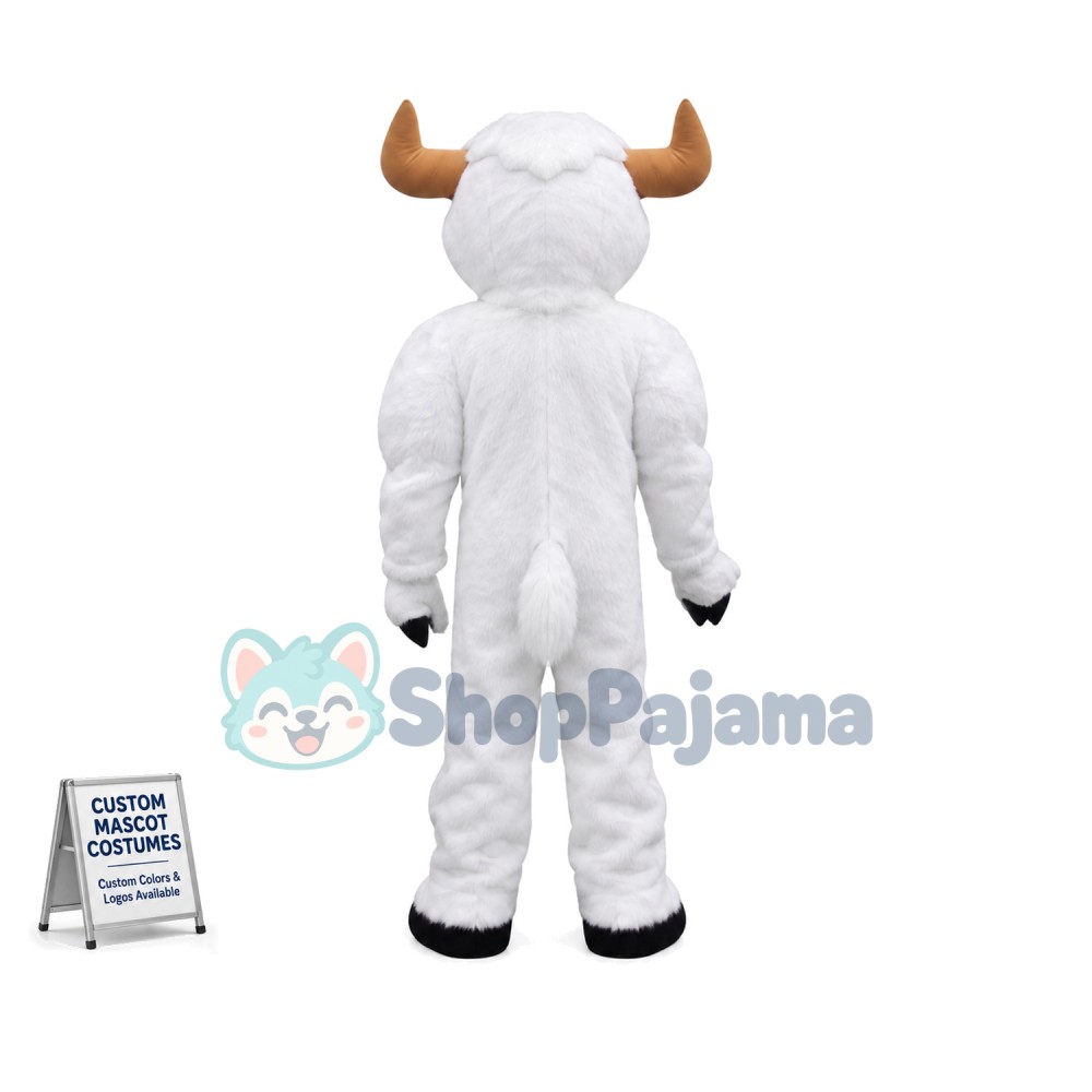 White Buffalo Mascot Costume