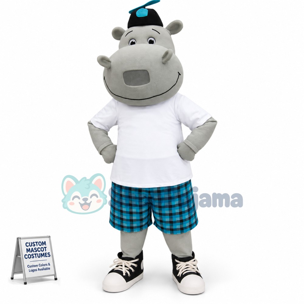 Sunny Hippo Mascot Costume