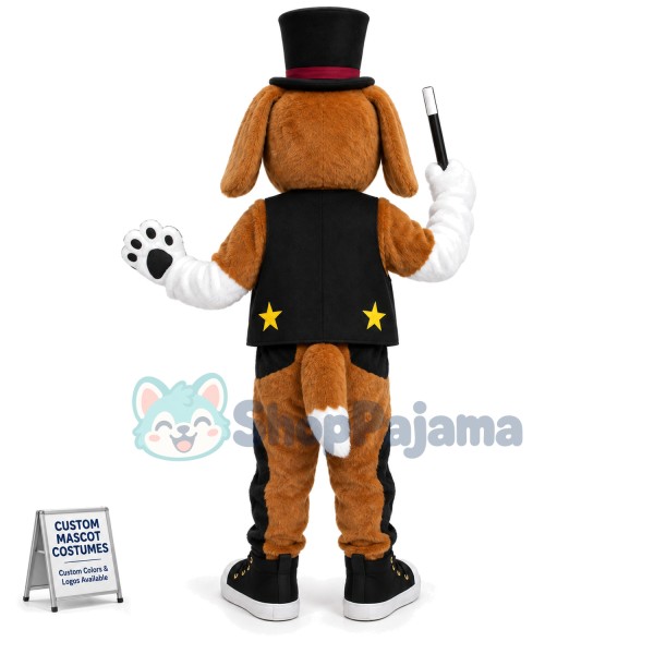 Brown White Dog Mascot Costume