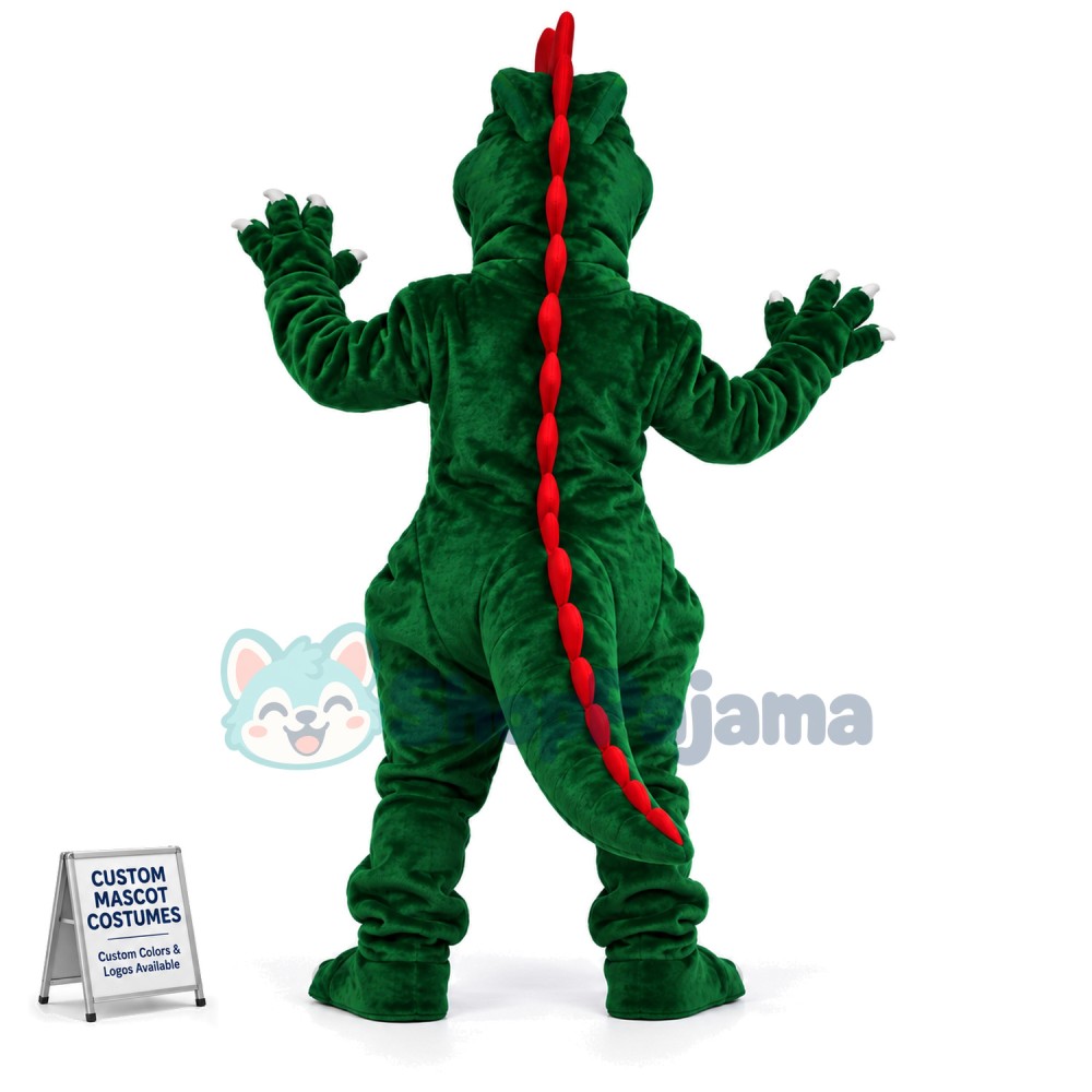 Green Dragon Mascot Costume 