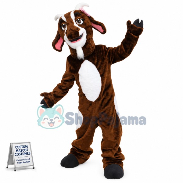 Brown Goat Mascot Costume