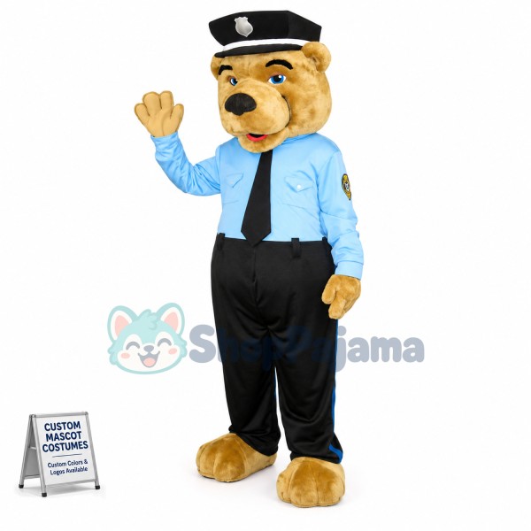 Policeman Bear Mascot Costume