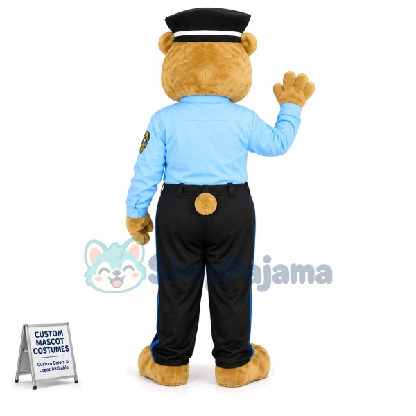Policeman Bear Mascot Costume