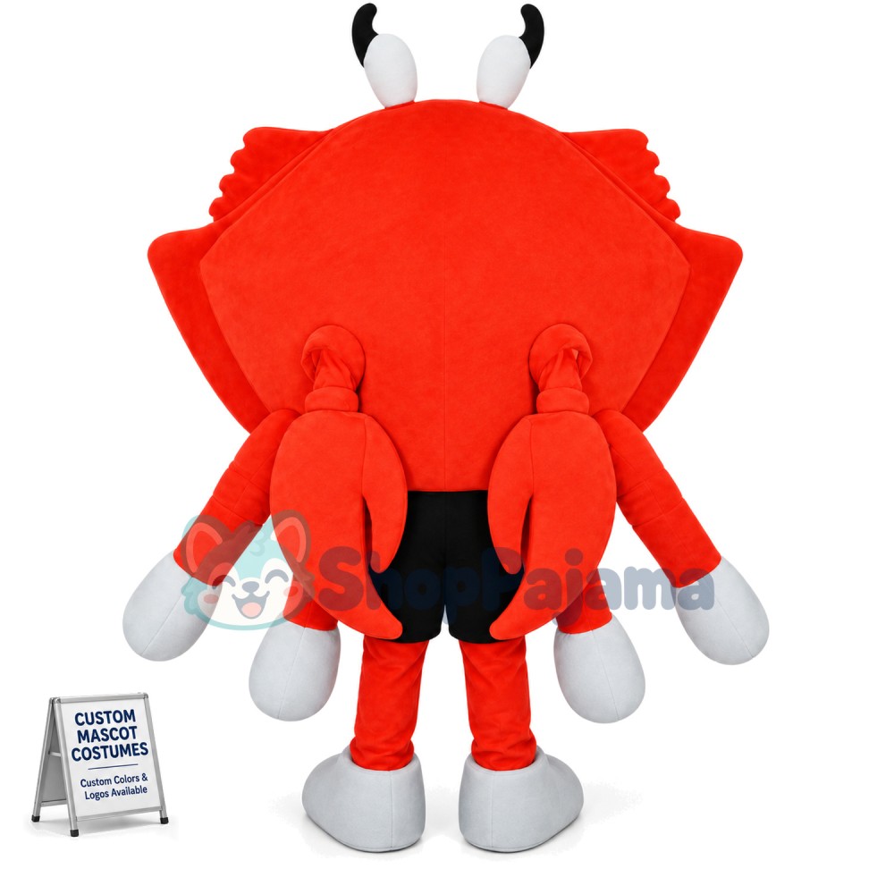 Cute Crab Mascot Costume 