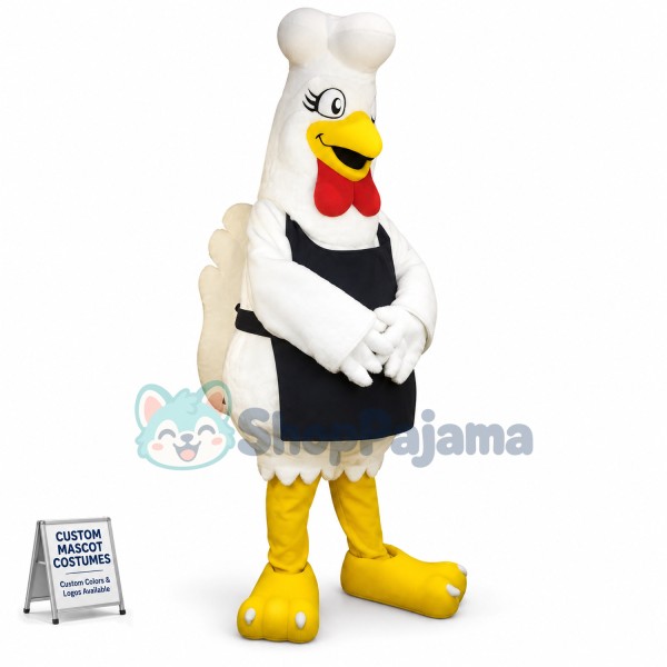 White Chicken Mascot Costume