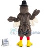 Grey Turkey Mascot Costume