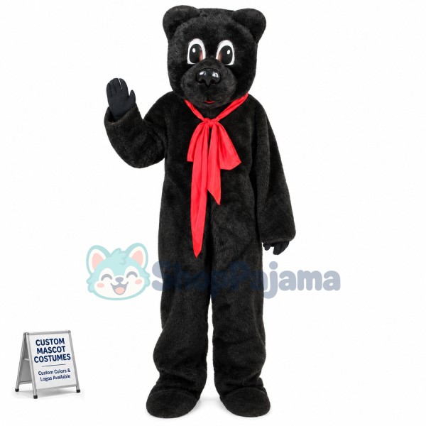 Black Storybook Bear Mascot Costume