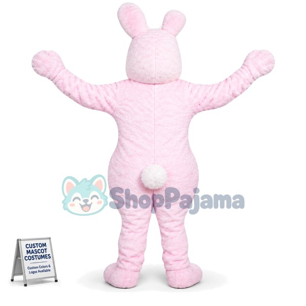 Pink Easter Bunny Mascot Costume