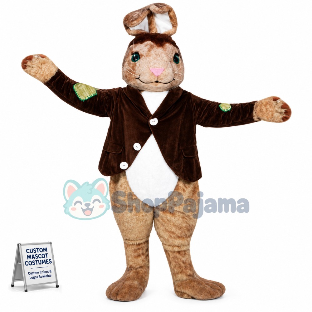 Brown Easter Bunny Mascot Costume