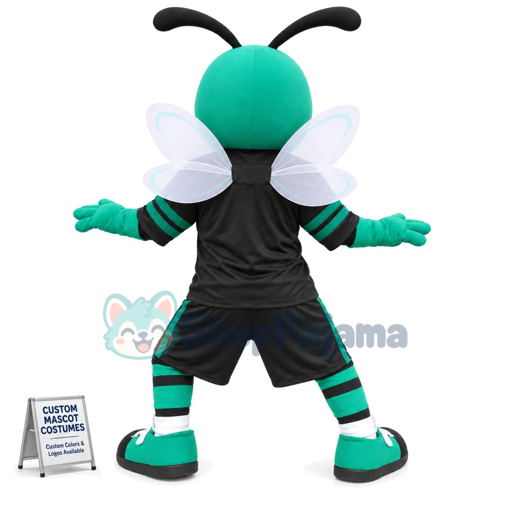 Green Sport Hornet Mascot Costume
