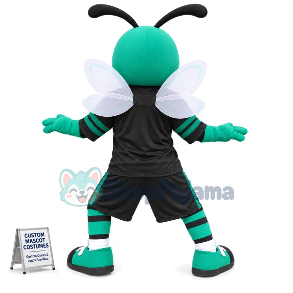 Green Sport Hornet Mascot Costume