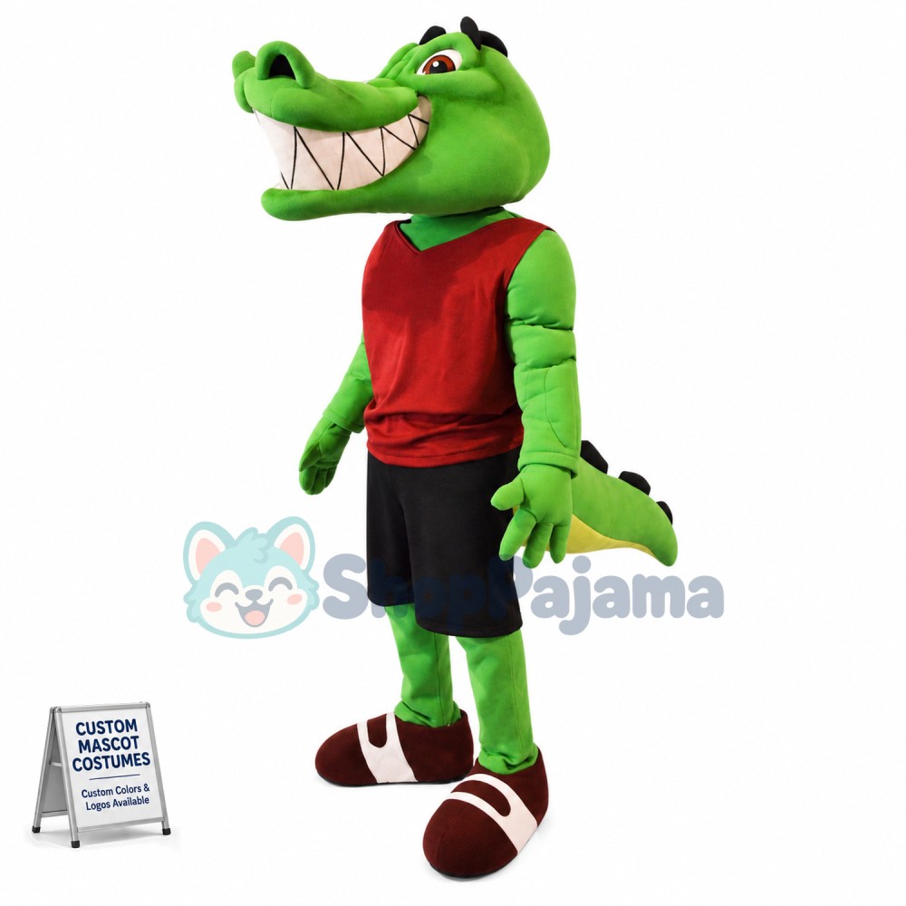 College Crocodile Mascot Costume