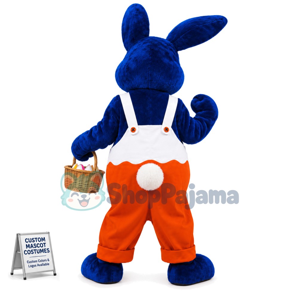Blue & White Rabbit Mascot Costume