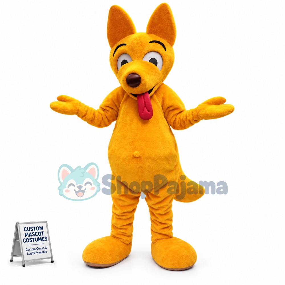 Yellow Dog Mascot Costume