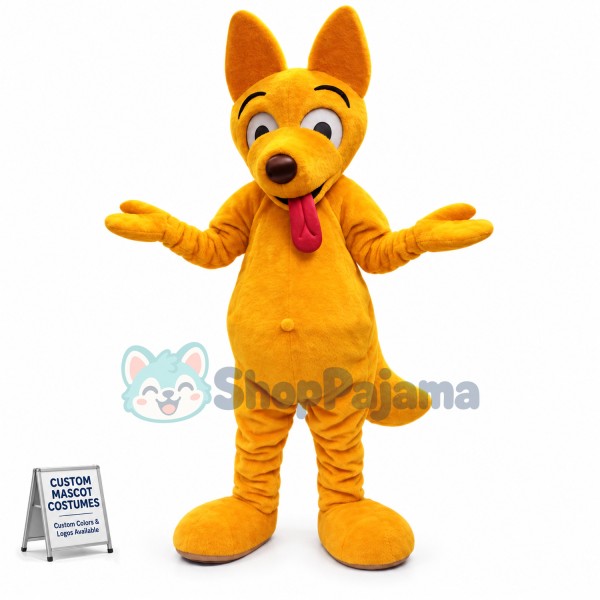 Yellow Dog Mascot Costume