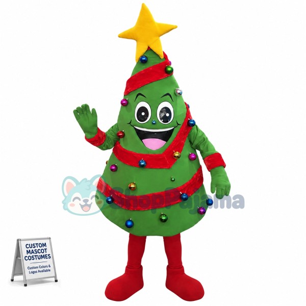 Superb Christmas Tree Mascot Costume
