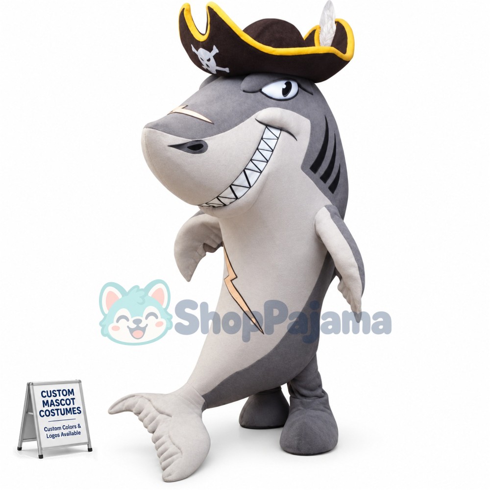 Superb Pirate Shark Mascot Costume