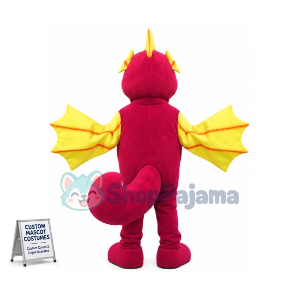 Red Seahorse Mascot Costume