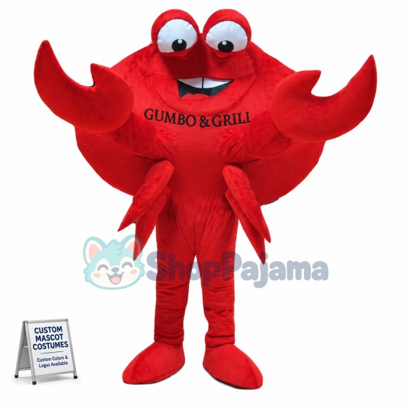 Big Red Crab Mascot Costume