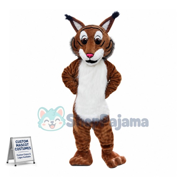 Superb Friendly Bobcat Mascot Costume