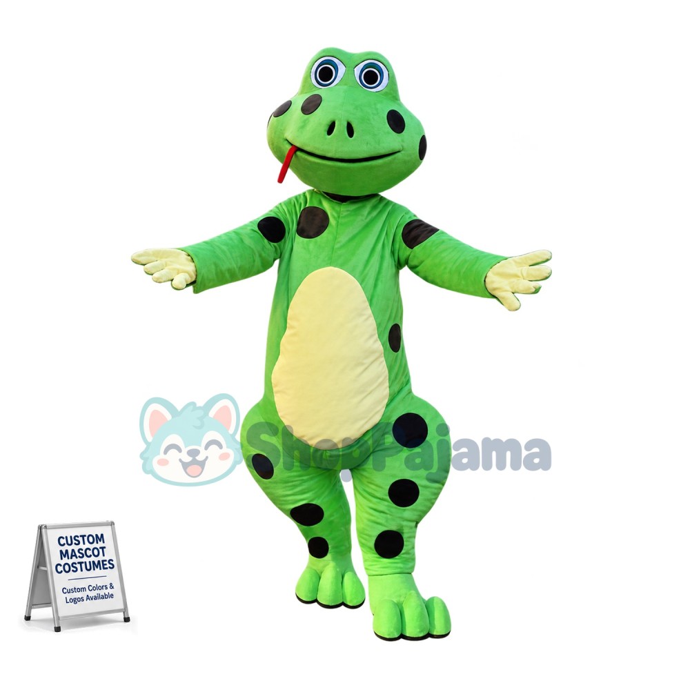 Wild Green Frog Mascot Costume