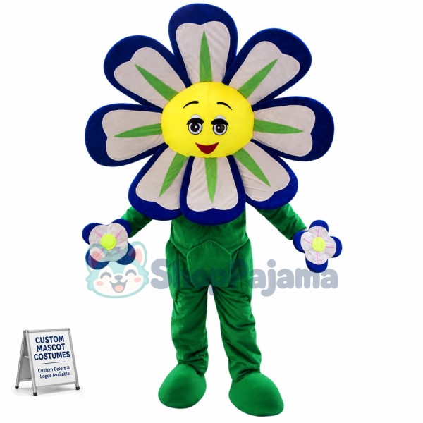 Blue Flower Mascot Costume