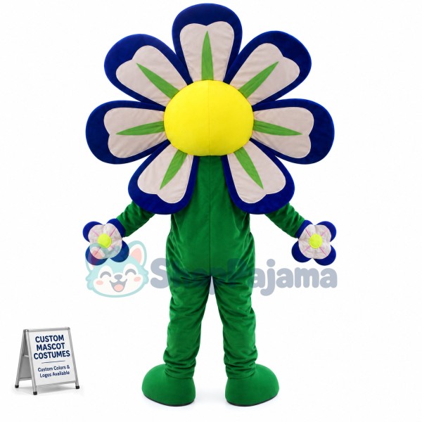 Blue Flower Mascot Costume