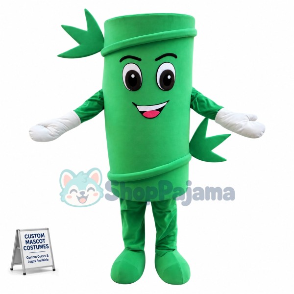 Green Bamboo Mascot Costume